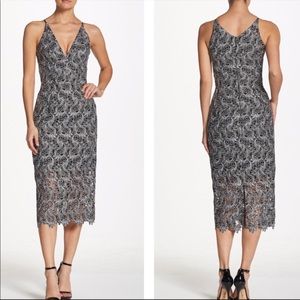 NEW Dress the Population Aurora Black Lace Dress, XS